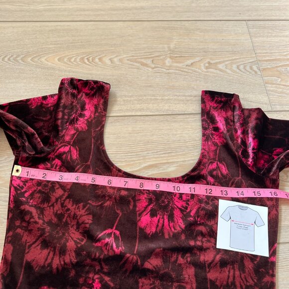 🖤🍷 Garage Red Burgundy Fitted Velvet Mini Dress - Open Back (Size L) 🍷🖤 - Picture 7 of 7